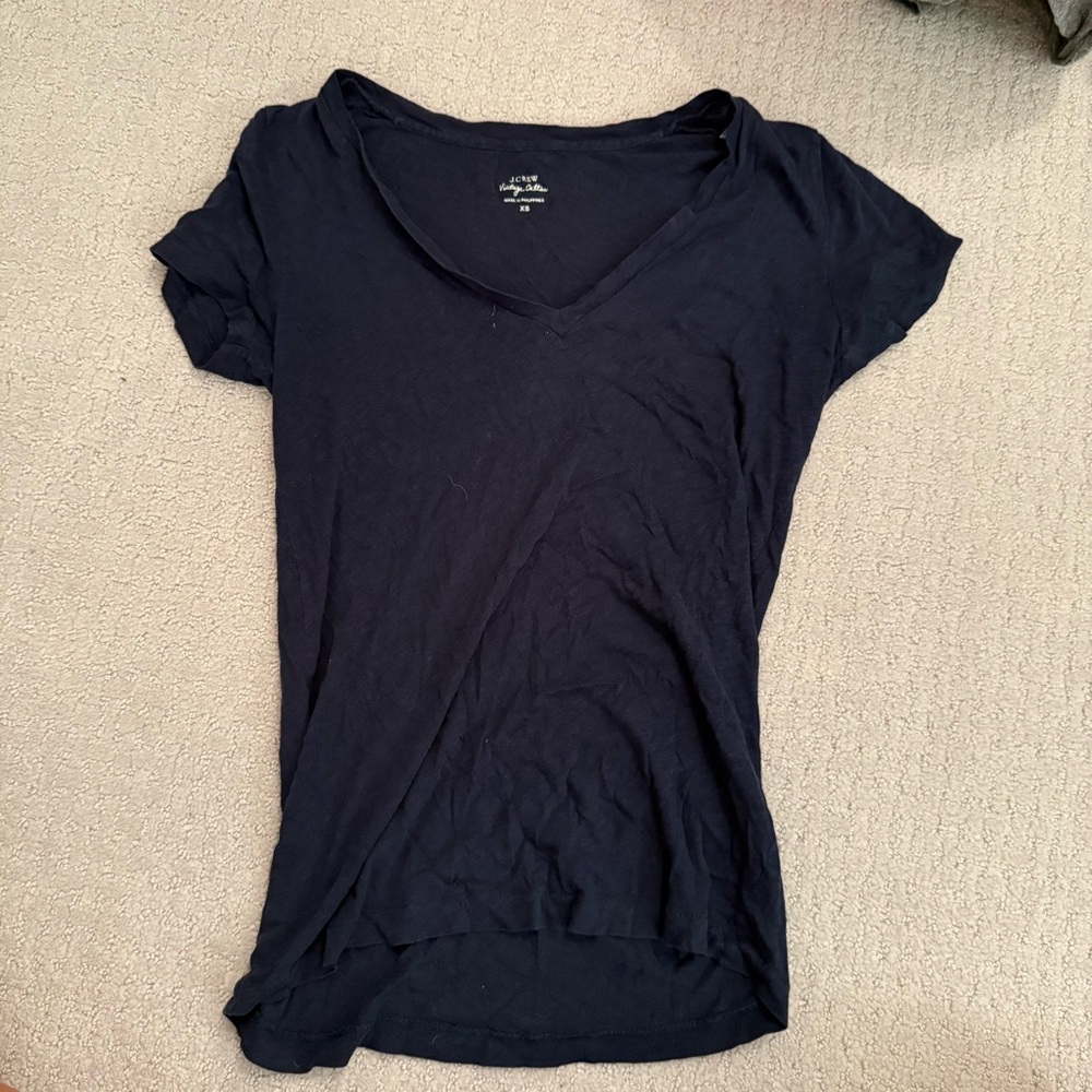 J. Crew Black Fitted Short Sleeve T-Shirt